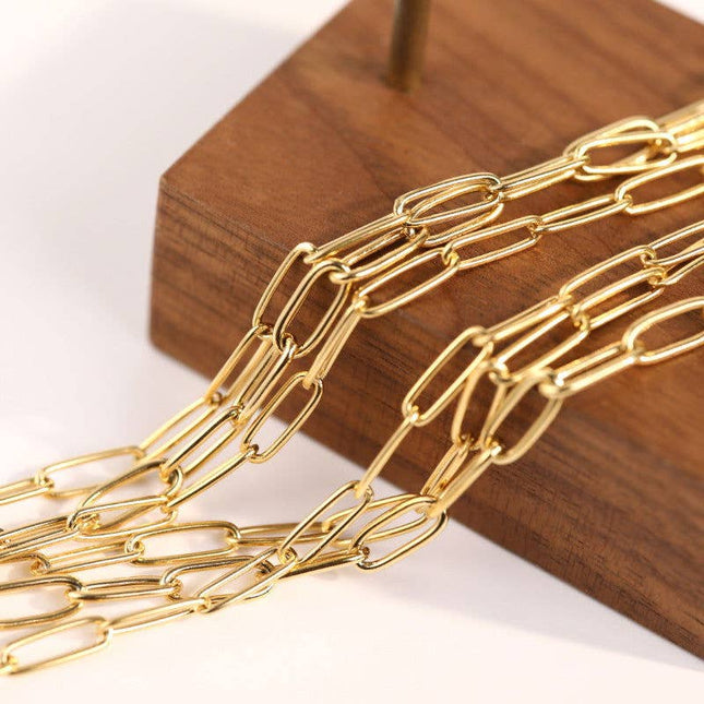 The "Carla" Chain Paper Clip Chain Necklace for Charms