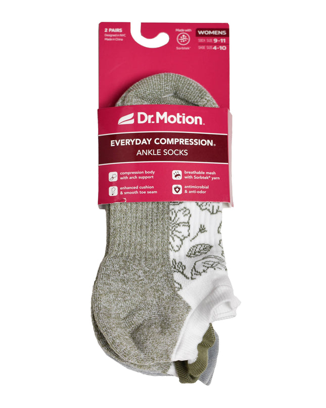 Floral Outline | Ankle Compression Socks for Women