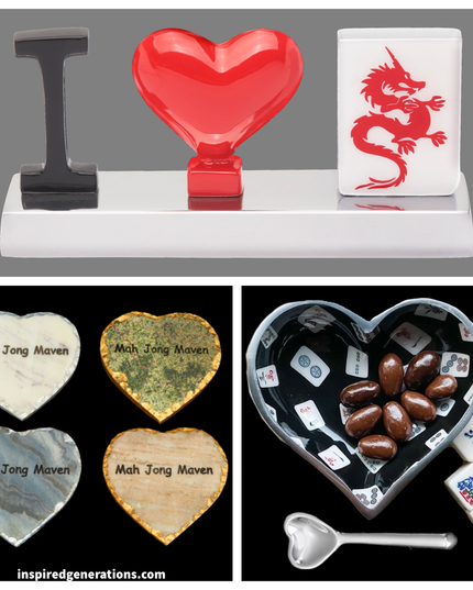 Happy Mah Jong Heart with Heart Spoon