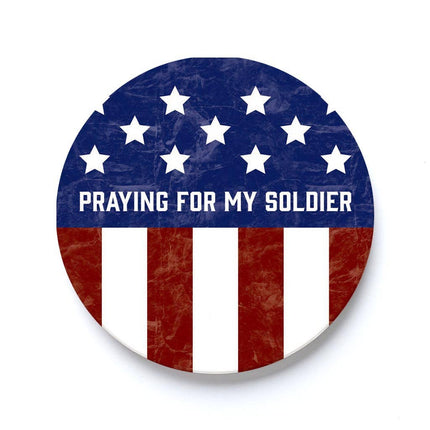 Car Coaster-Military Praying For My Soldier