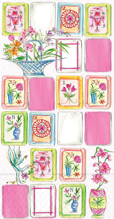 Paper Guest Towels 16 Ct Mahjong Pink Rosanne Beck