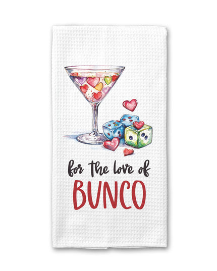 Bunco Martini Waffle Towel