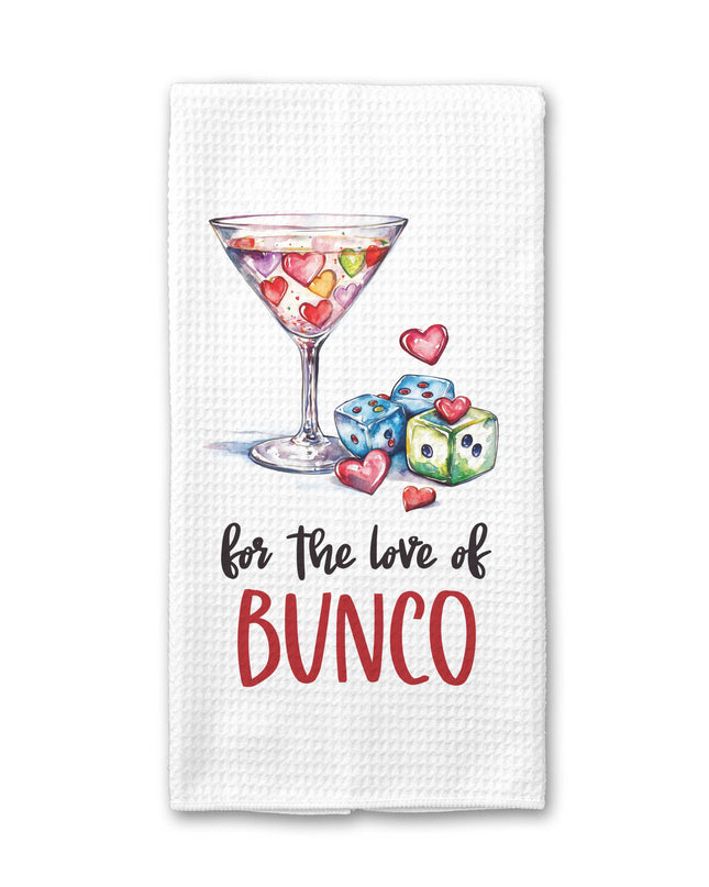 Bunco Martini Waffle Towel