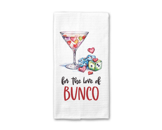 Bunco Martini Waffle Towel