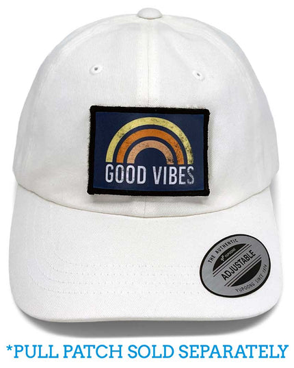 Dad Hat With A Pull Patch By Snapback - White