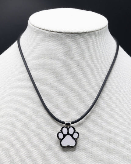 White Sparkle Paw Print Golf Ball Marker