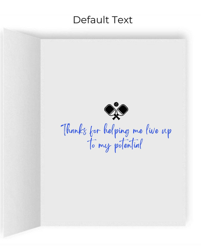 Best Coach Ever Pickleball Greeting Card