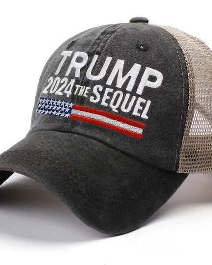 Trump 2024 "The Sequel" Mesh Hat (Black)