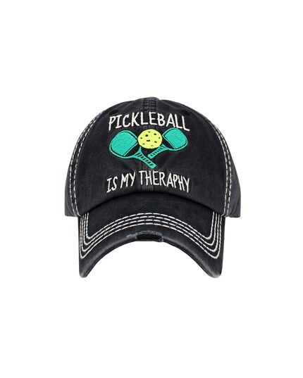 Pickleball Therapy Washed Vintage Ballcap