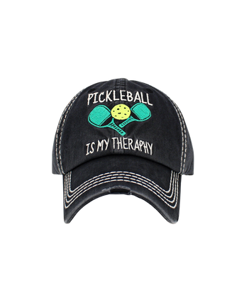 Pickleball Therapy Washed Vintage Ballcap