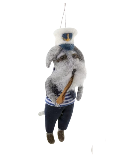 Dog Captain Felt Ornament
