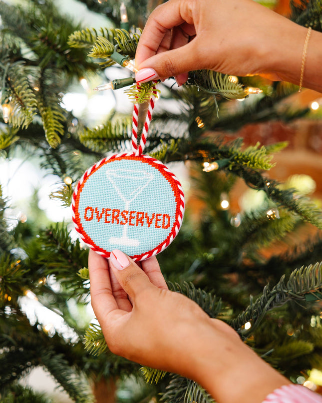 Needlepoint Ornament - Overserved
