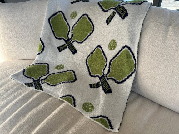 Pickleball Luxe Blanket Green