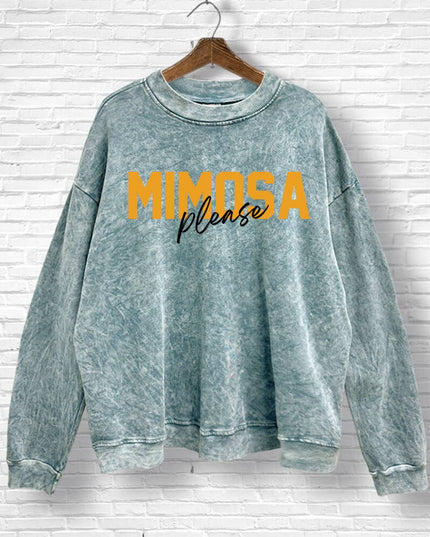 MIMOSA PLEASE GRAPHIC MINERAL SWEATSHIRT