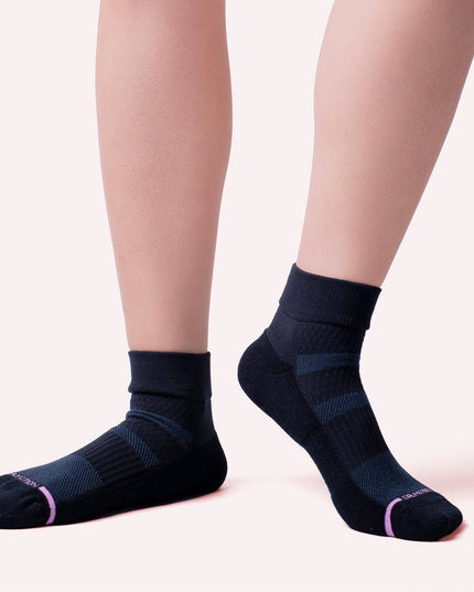 Solid Half-Cushion | Quarter Compression Socks For Women