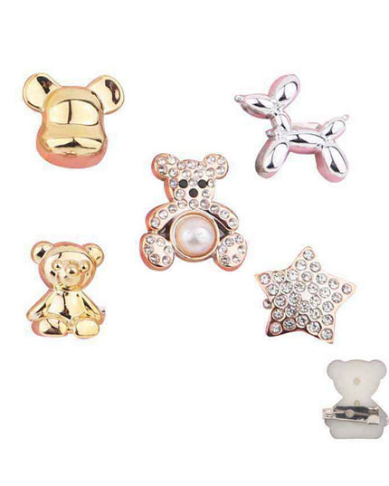 Pearl Teddy Bear Star Dog Shoe & Slouch Sock Charm Set