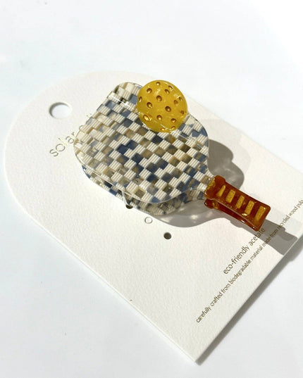 Hand-painted Pickleball Paddle Claw Hair Clip | Eco-Friendly