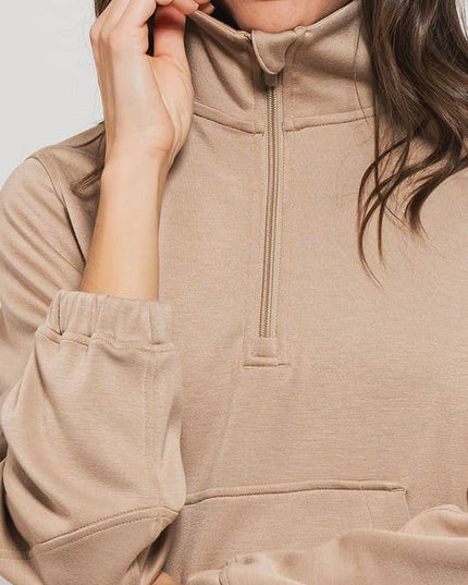 Athletic Accent Quarter Zip Pullover