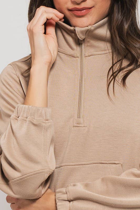 Athletic Accent Quarter Zip Pullover
