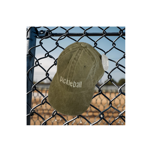 "Pickleball" Exclusive Embroidered Vintage Distressed Washed Style Baseball Caps