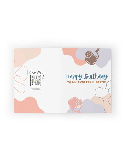 Happy Birthday to My Pickleball Bestie Greeting Card
