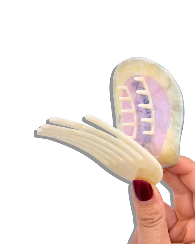 Hand-Painted West Village Pilates Club Lay Down Claw Clip