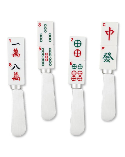 4-Piece Mahjong Resin Cheese Spreader