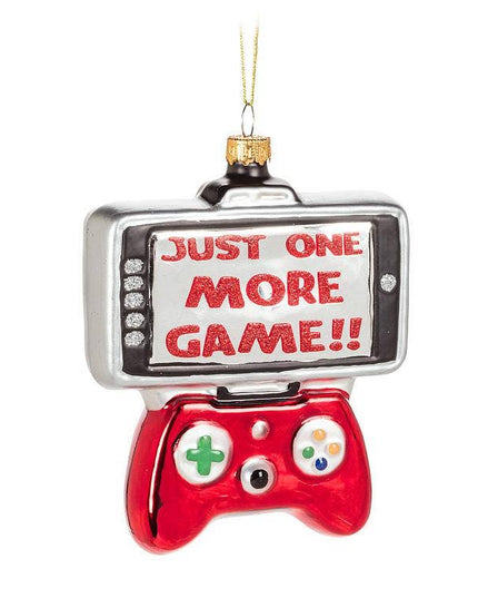 One More Game Gamer Ornament-4"H