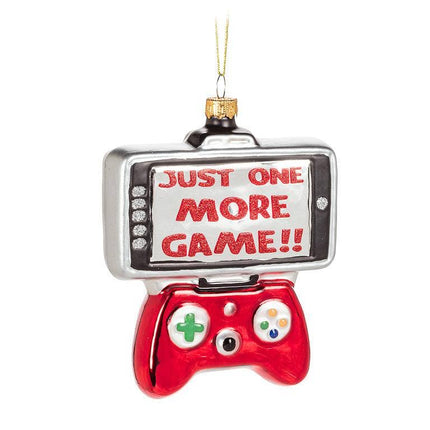 One More Game Gamer Ornament-4"H