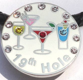19th Hole w/ Crystals Ball Marker