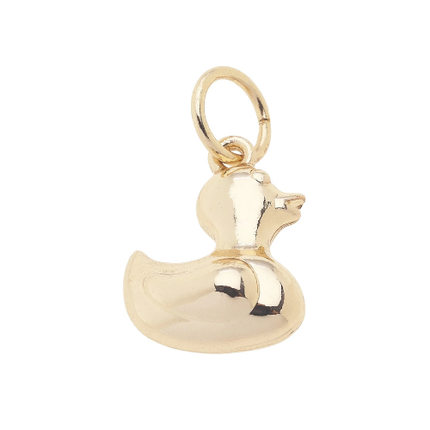 Rubber Ducky Charm in Shiny Gold