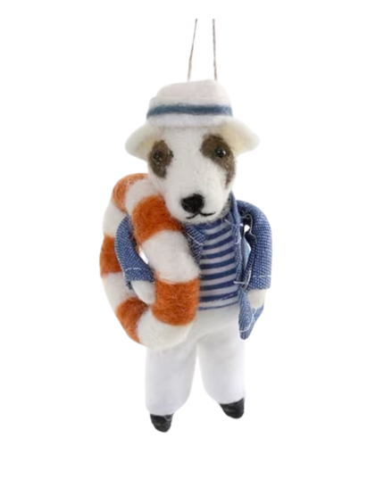Dog Ships Mate Felt Ornament