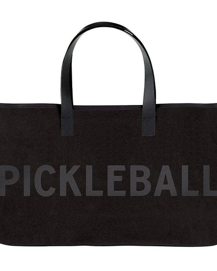Black Canvas Tote - Pickleball