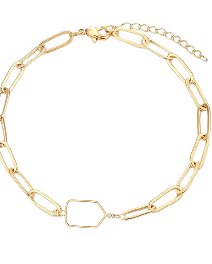 Pickleball Paddle Paperclip Bracelet