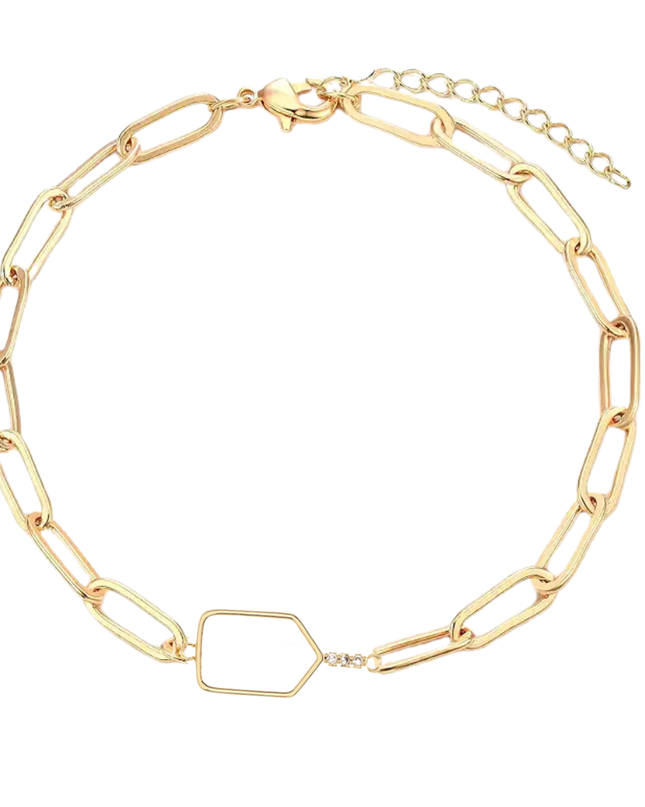 Pickleball Paddle Paperclip Bracelet