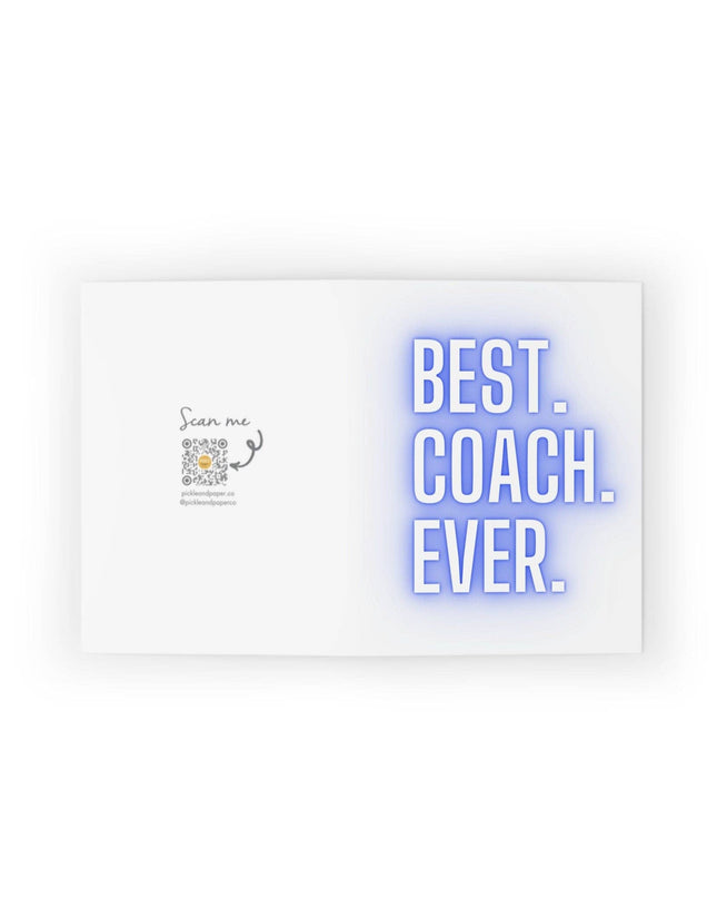 Best Coach Ever Pickleball Greeting Card