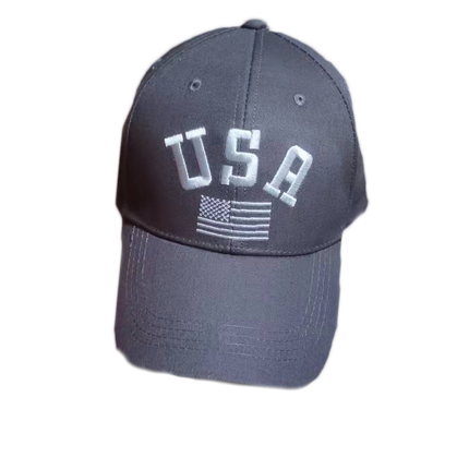 USA Flag Hat (Grey)
