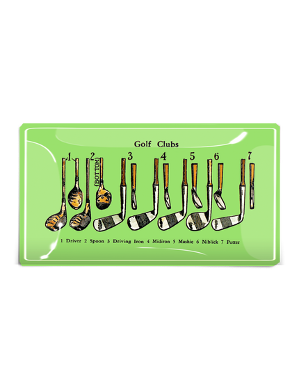 Hole In One Glass Decoupage Tray