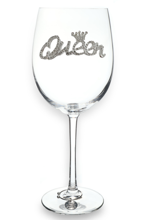 Queen Jeweled Stemmed Wine Glass