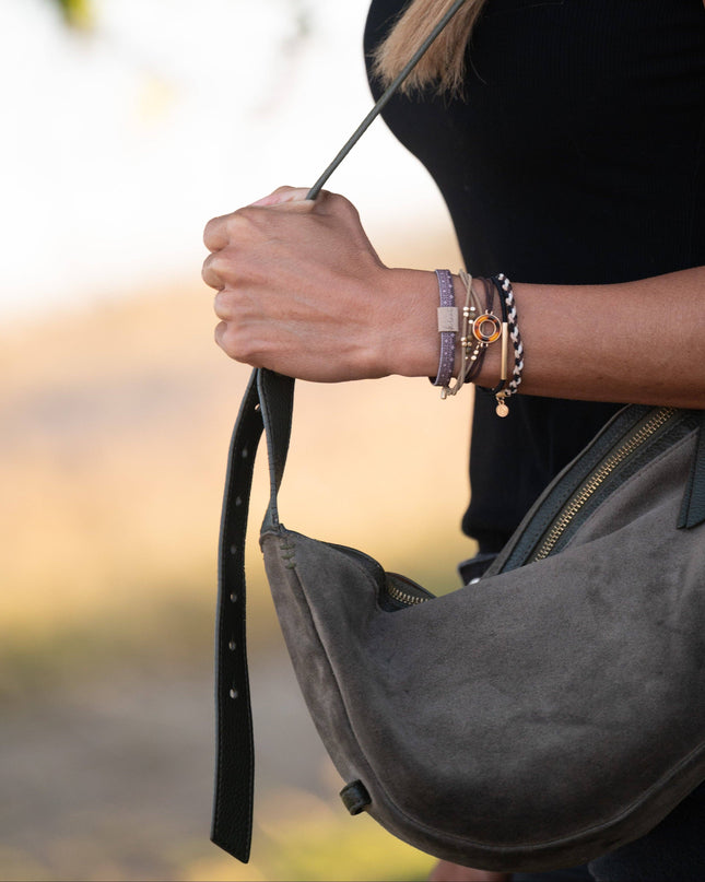 "Ember" Tortoise Shell Ring Charm with gold, browns and neutrals.