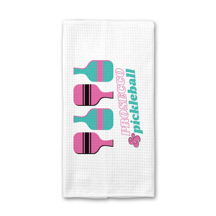 Prosecco & Pickleball Waffle Towel