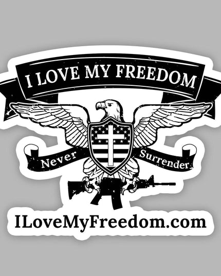 I Love My Freedom Sticker