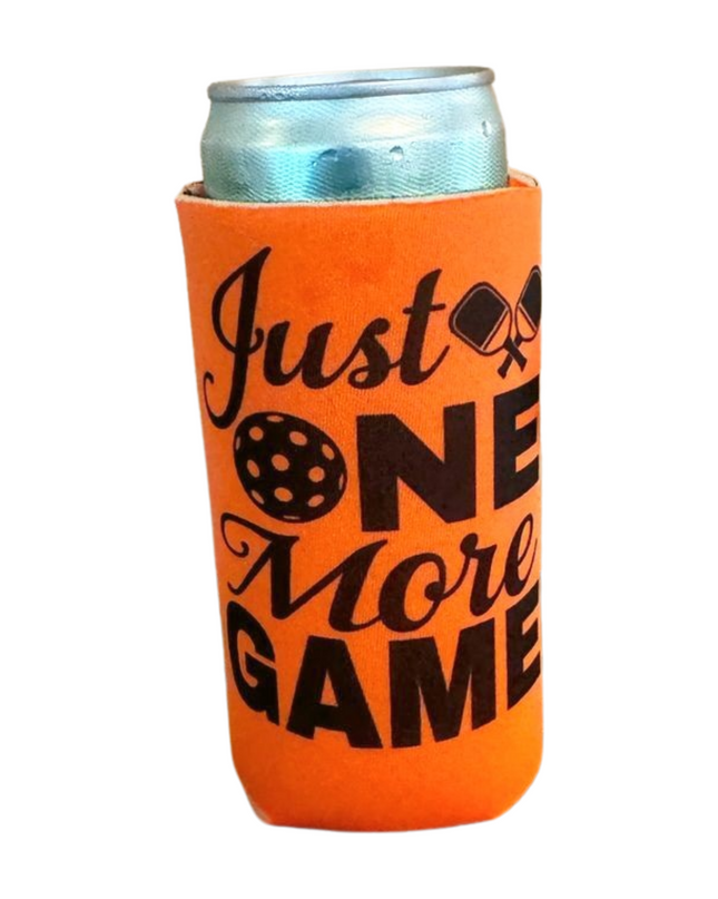 Pickleball Neoprene Slim Can Coolers Multiple Styles 12oz