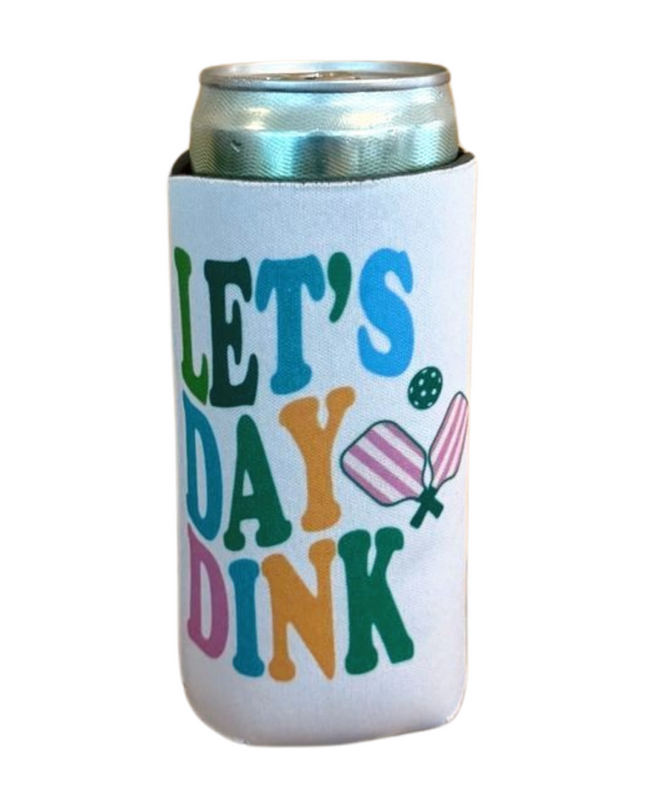 Pickleball Neoprene Slim Can Coolers Multiple Styles 12oz