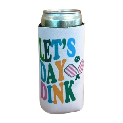 Pickleball Neoprene Slim Can Coolers Multiple Styles 12oz