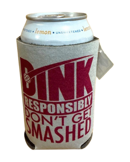 Pickleball Neoprene Can Cooler Solid Colors with PB Quotes 12oz
