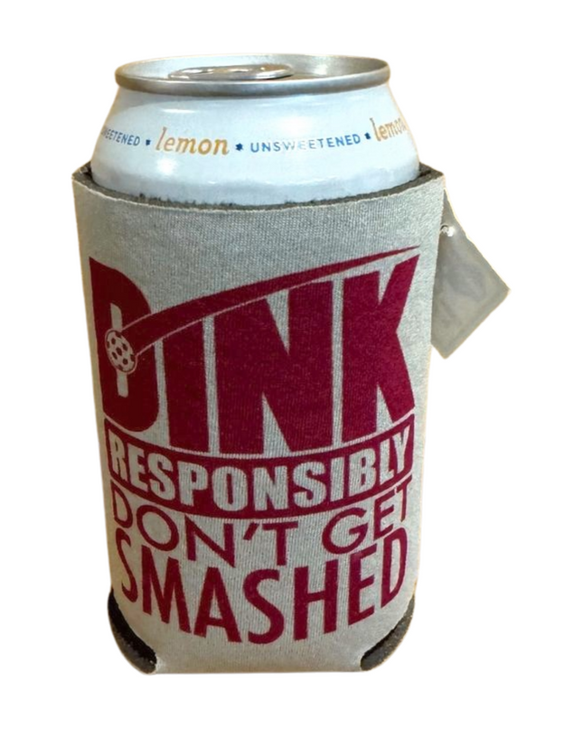 Pickleball Neoprene Can Cooler Solid Colors with PB Quotes 12oz