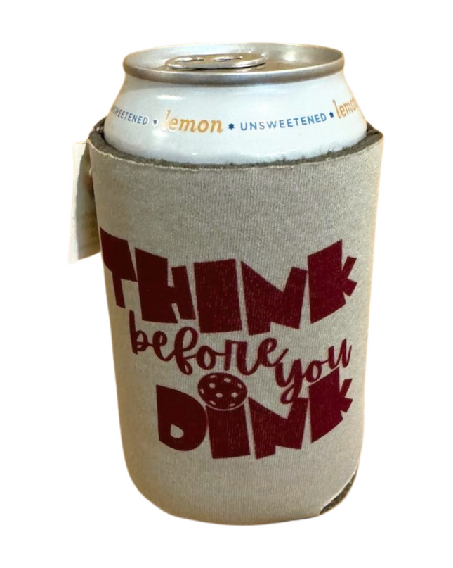 Pickleball Neoprene Can Cooler Solid Colors with PB Quotes 12oz