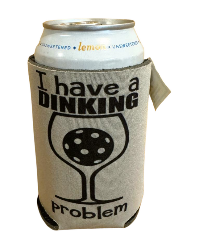 Pickleball Neoprene Can Cooler Solid Colors with PB Quotes 12oz