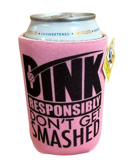 Pickleball Neoprene Can Cooler Solid Colors with PB Quotes 12oz